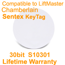 Chamberlain LiftMaster Sentex 30bit 1391 KeyTag S10301